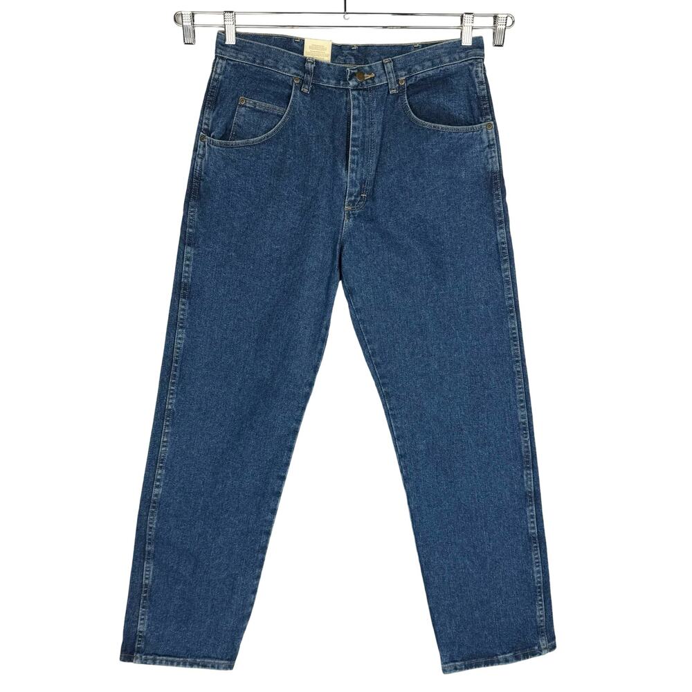 NWT Wrangler Blue Medium Wash Denim Relaxed Fit‎ Straight Leg Jeans Men 34x32